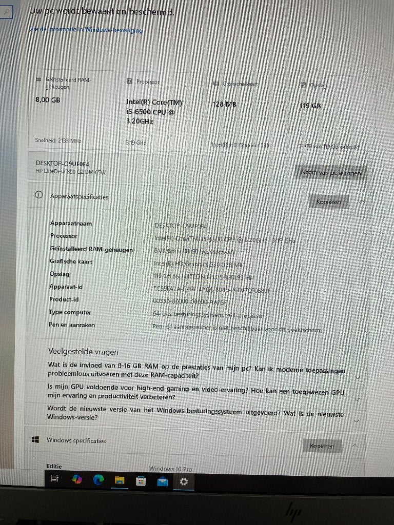HP Elitedesk 800 G2 Mini, Computers en Software, 8 GB, Refurbished, Ophalen of Verzenden, SSD