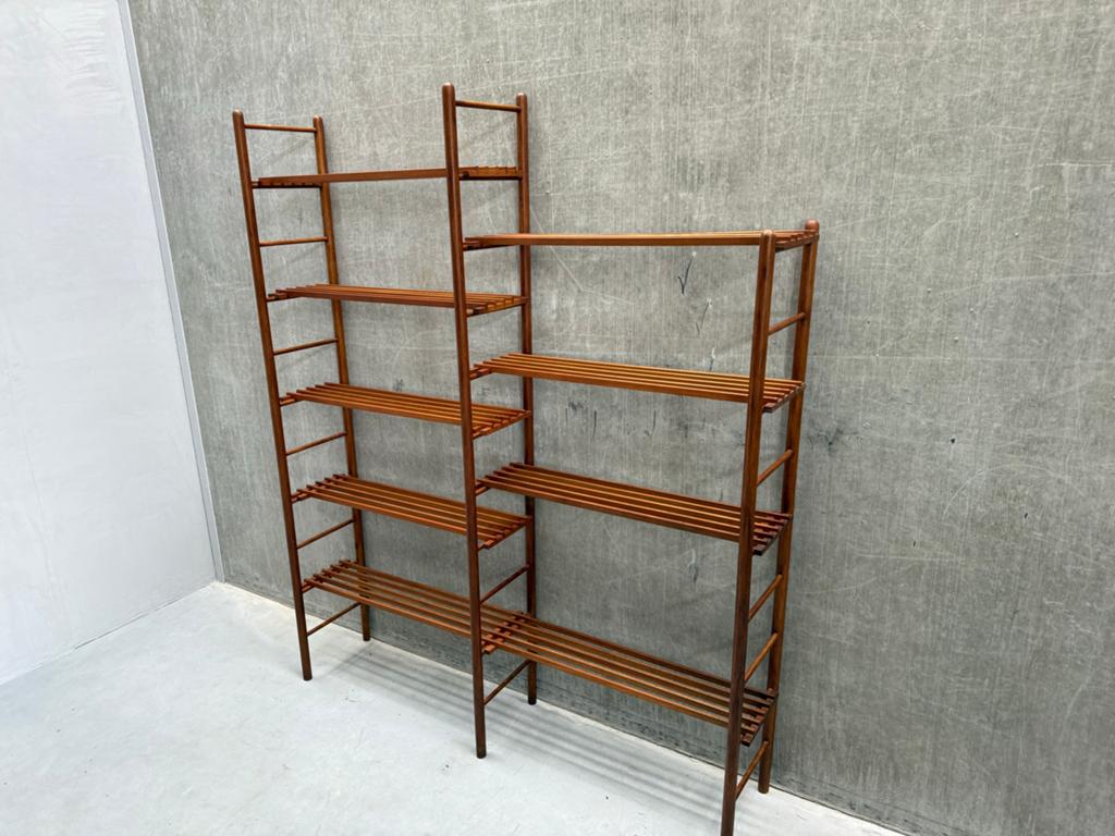 Willem Lutjens De Boer Stokkenkast Jaren 50-60 Mid Century, Ophalen, Met plank(en), 150 tot 200 cm, Zo goed als nieuw