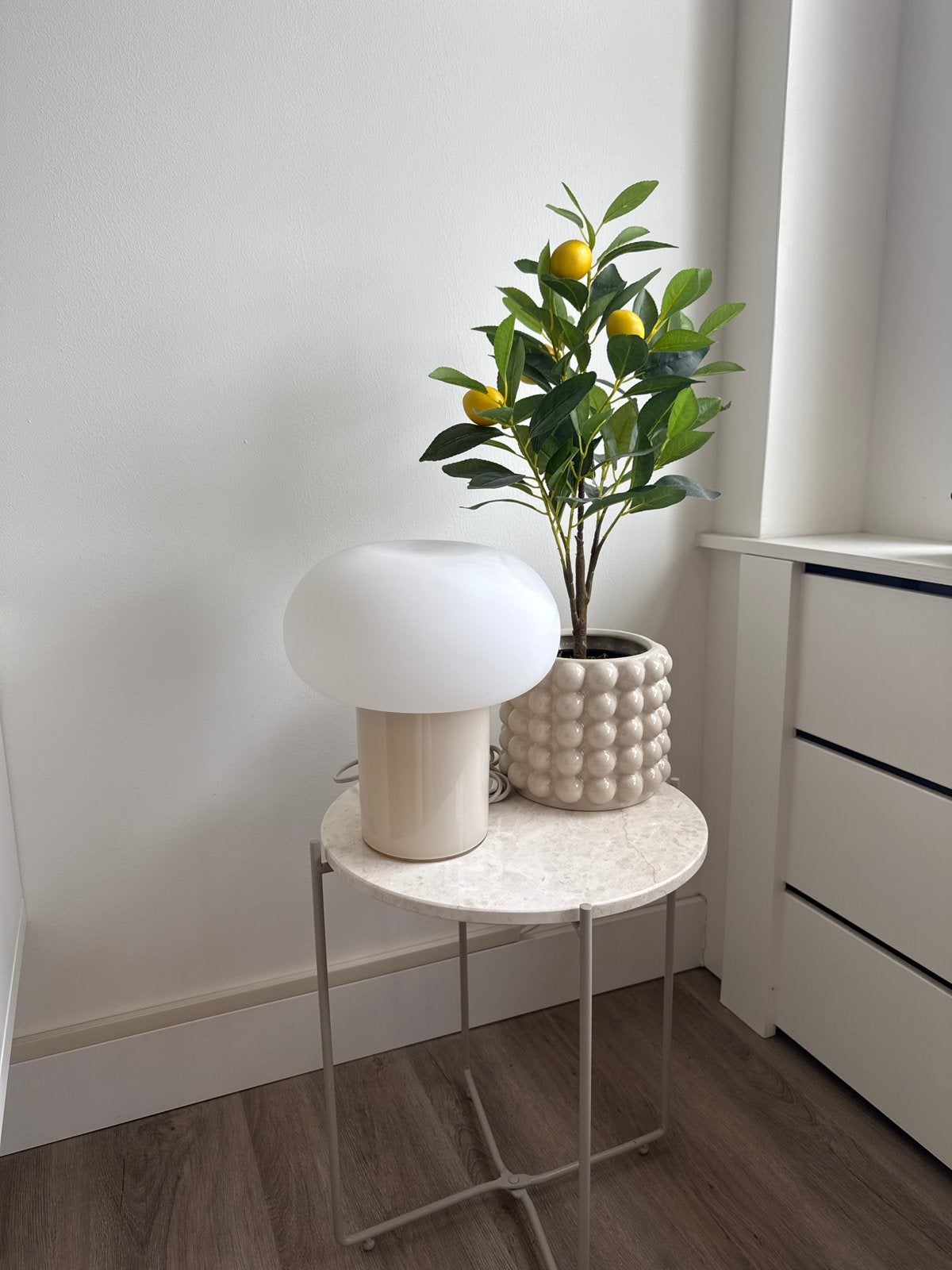 Decoratieve paddestoel lamp - Tafellamp, Ophalen, Zo goed als nieuw, Glas, Minder dan 50 cm