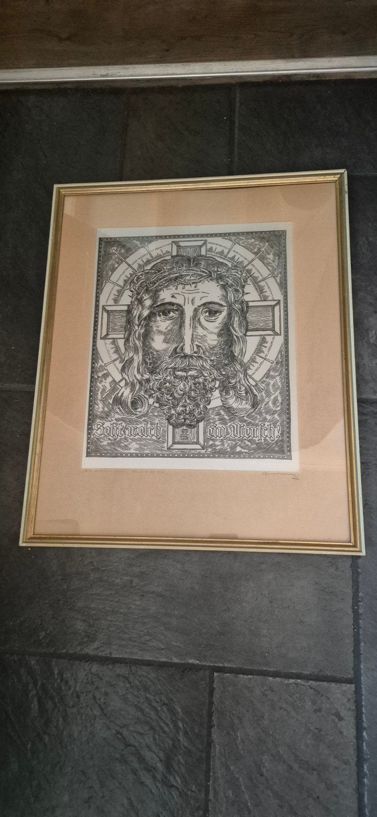 schilderij  op zijde, Ophalen of Verzenden, Achter glas, Portret of Personen, Overige ondergronden
