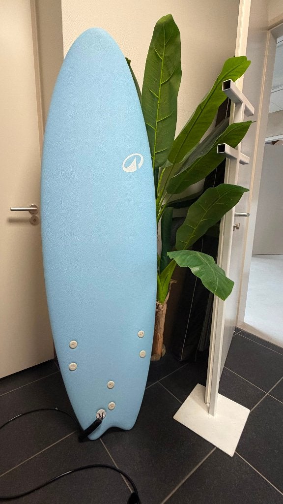 Surfboard 6' - hemelsblauw NIEUW, Ophalen, Nieuw, Overige typen, Met koord