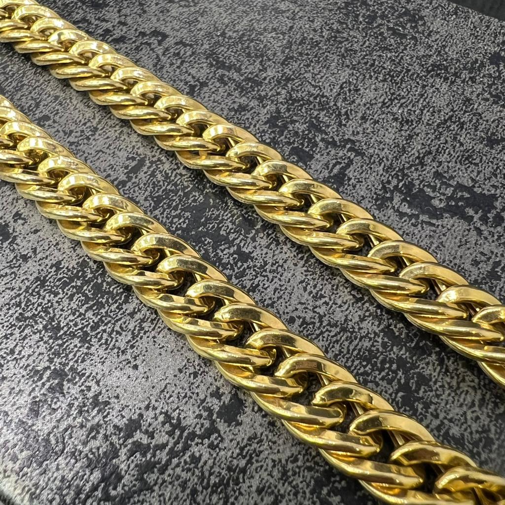 18 karaat gouden ketting gourmet schakel collier, Ophalen of Verzenden, Nieuw, Goud