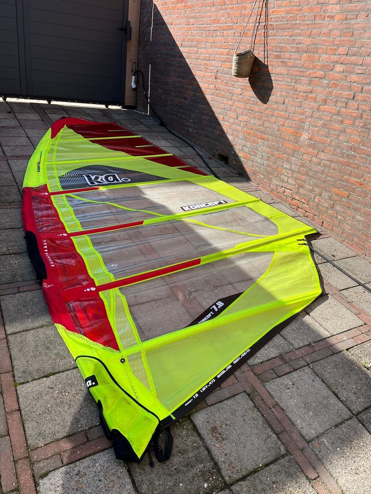 KA Koncept 7.8 Windsurfzeil, Ophalen, Met draagtas, 6.5 m² tot 8 m², Zo goed als nieuw
