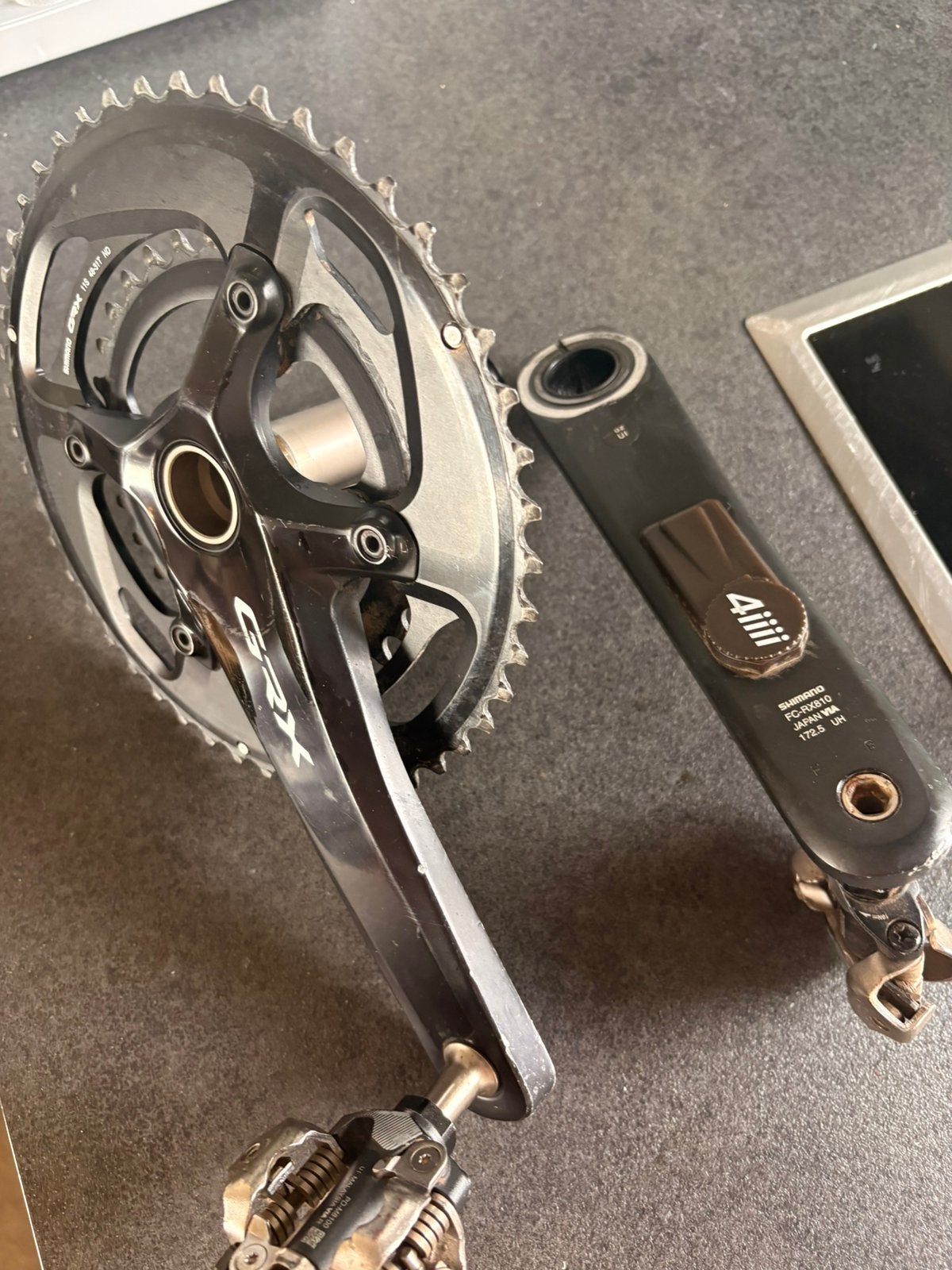Shimano GRX Crankset 48-31 met 4iii powermeter 172,5mm, Zo goed als nieuw, Aluminium, Racefiets, Ophalen