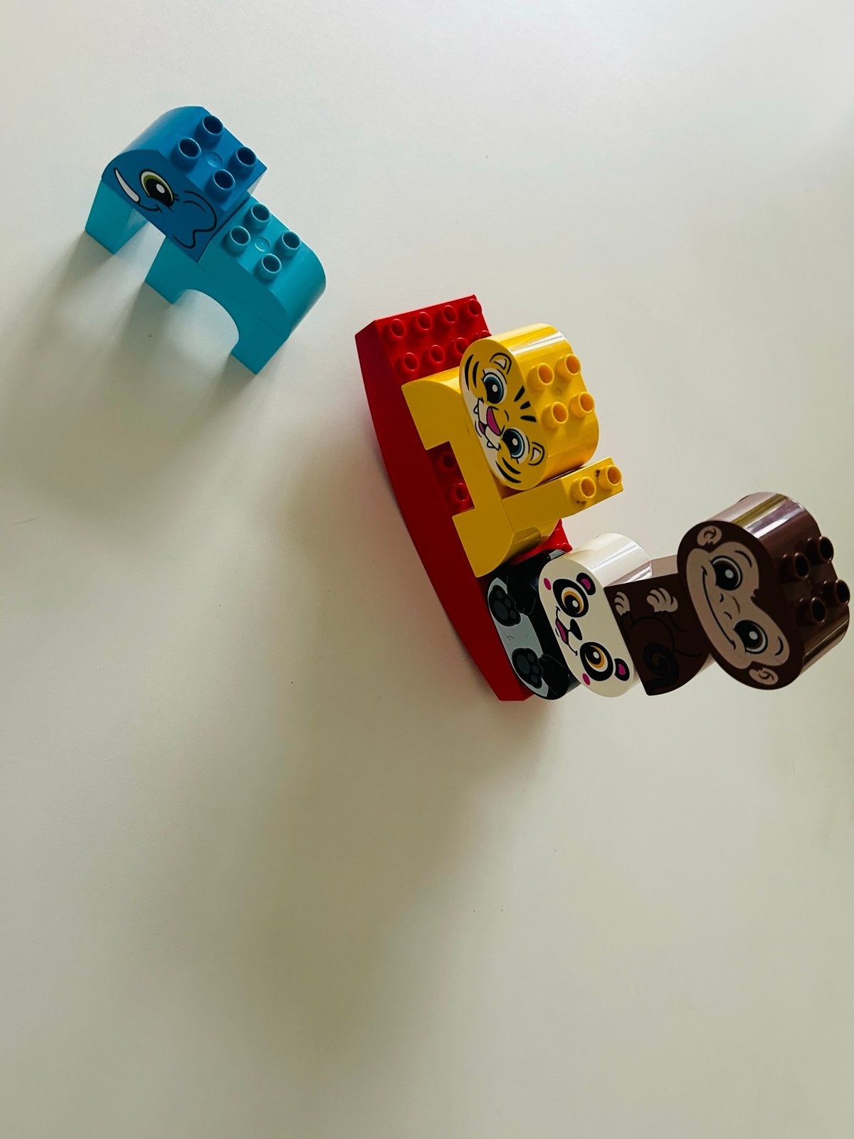 Lego Duplo balancerende dieren (mist 1 blauw blokje), Kinderen en Baby's, Ophalen of Verzenden, Zo goed als nieuw, Complete set