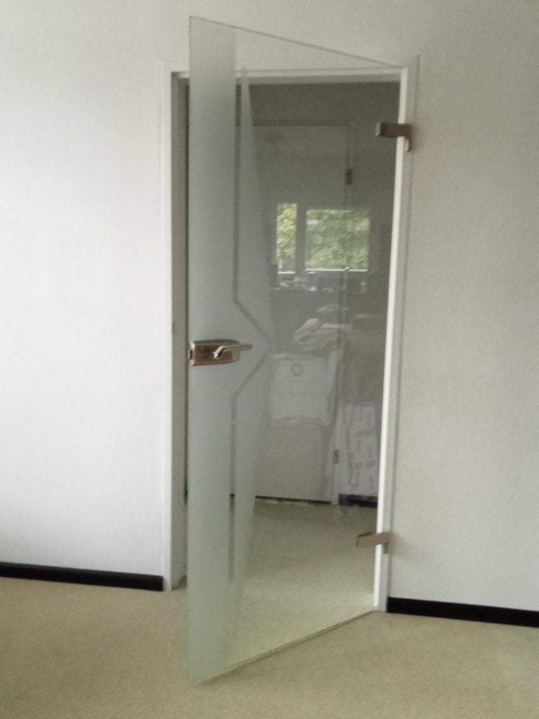 Twee decoratieve hardglazen binnendeuren, Huis en Inrichting, Ophalen, Zo goed als nieuw