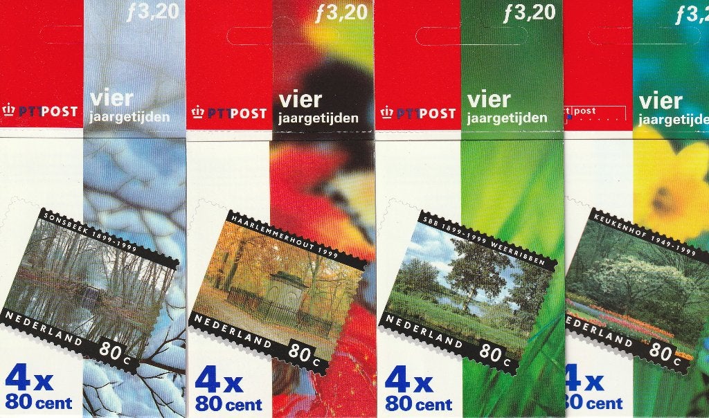 1999, Postzegelboekjes PB53a,b,c,d 4 jaargetijden, Ophalen of Verzenden