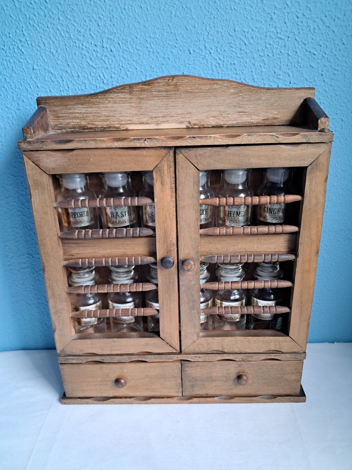 Mooie vintage houten kruidenrek., Ophalen of Verzenden