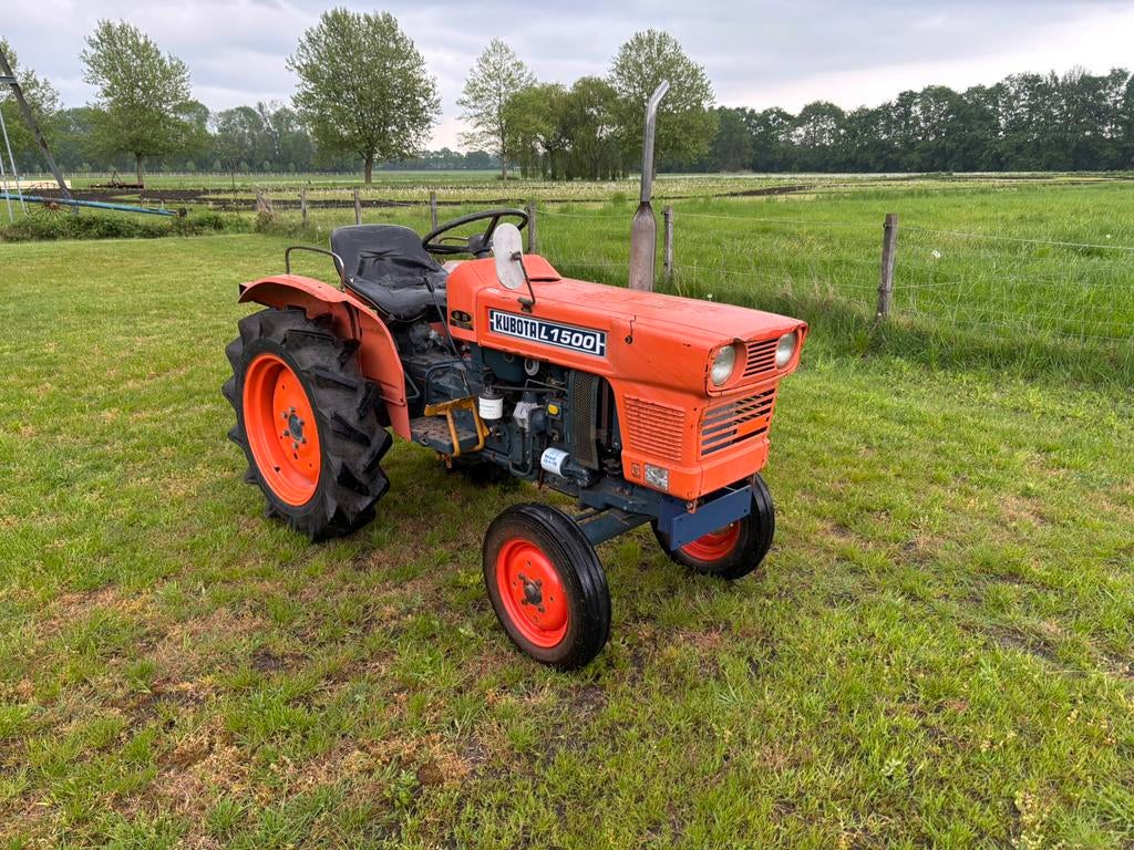Grondfrees /Kubota L1500 tractor, Ophalen, Grondbewerking