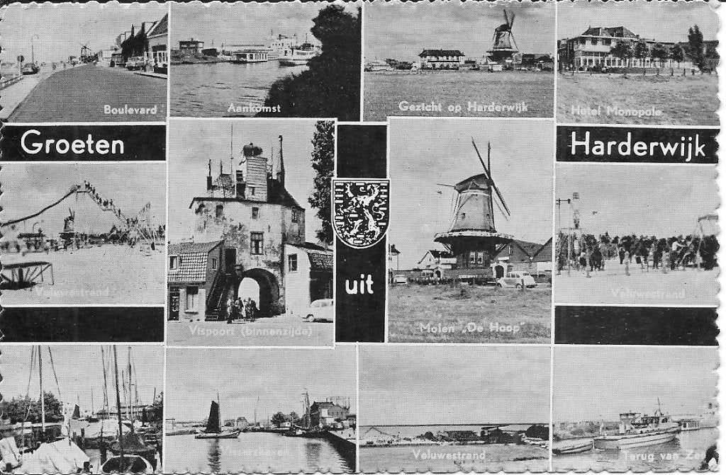 Oude ansichtkaart Harderwijk - Groeten uit Harderwijk, Ophalen of Verzenden, 1960 tot 1980, Gelopen, Gelderland