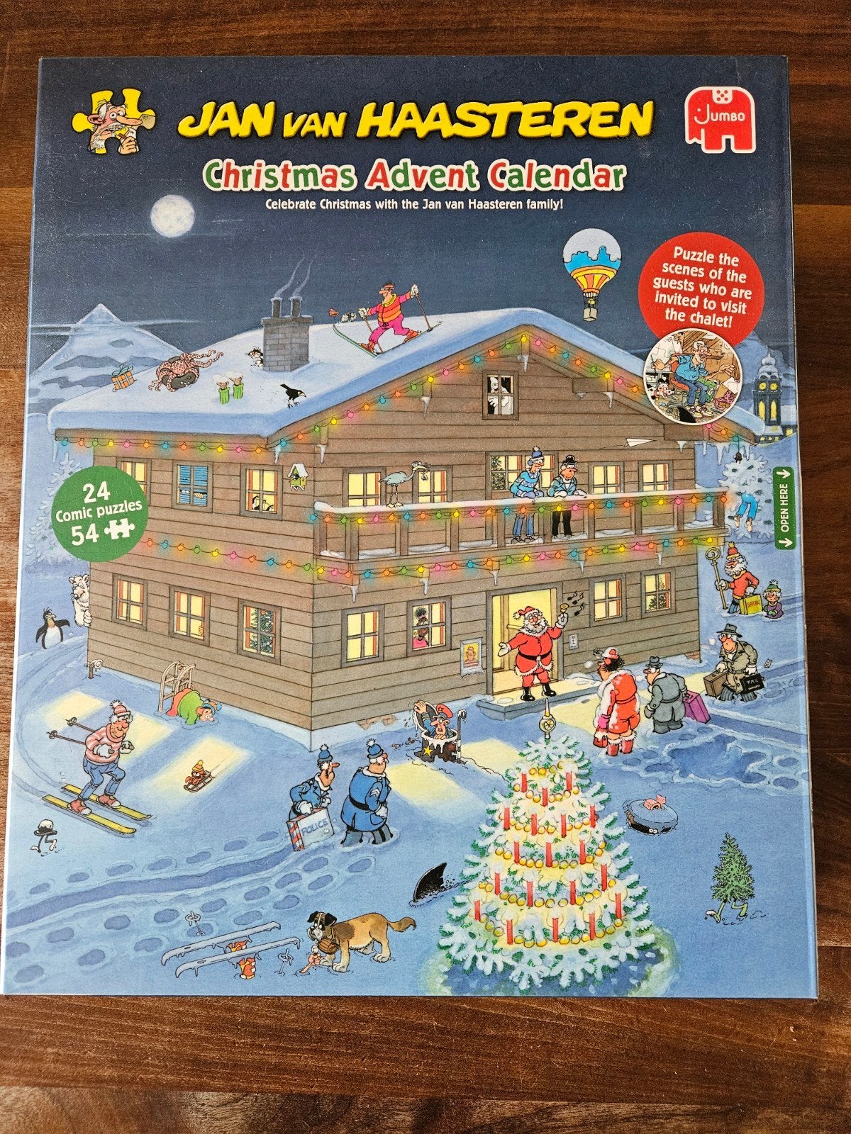 Jan van Haasteren Christmas Advent Calendar Puzzel, Ophalen of Verzenden, Minder dan 500 stukjes, Zo goed als nieuw, Legpuzzel