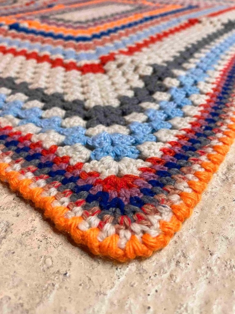 Granny woondeken gehaakt lichte kleuren  125/100, Huis en Inrichting, Wit, Djt@dejuistetoon.eu, Ophalen of Verzenden, Zo goed als nieuw
