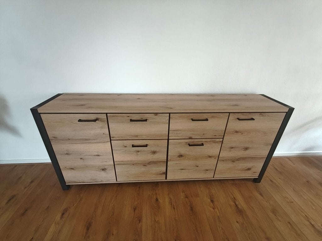 Foto 6 van Eiken dressoir met zwarte afwerking | Meubella acapulco
