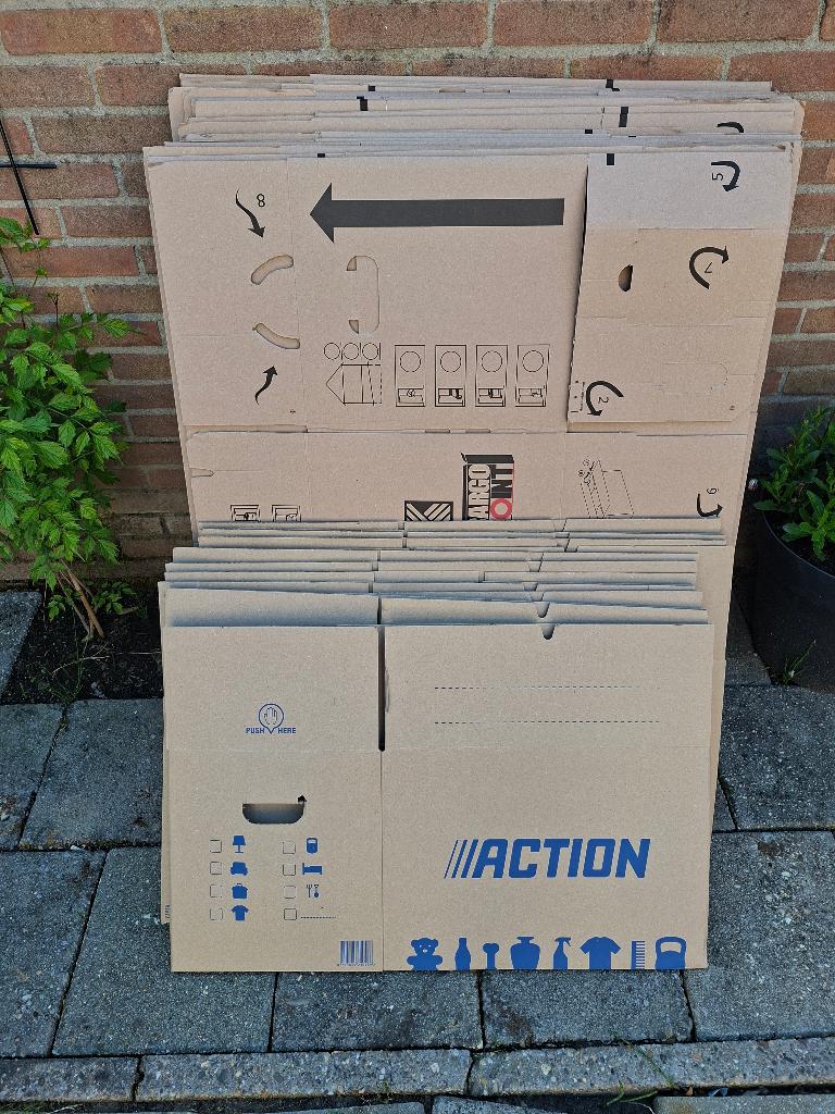 Verhuisdozen, Ophalen, 40 tot 60 cm, Opvouwbaar, 50 tot 75 cm
