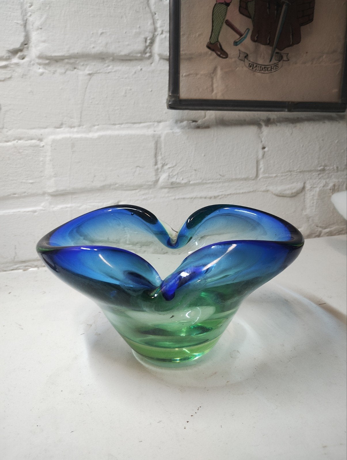 Dit is een vintage Italiaanse Murano Sommerso glazen schaal, Ophalen of Verzenden