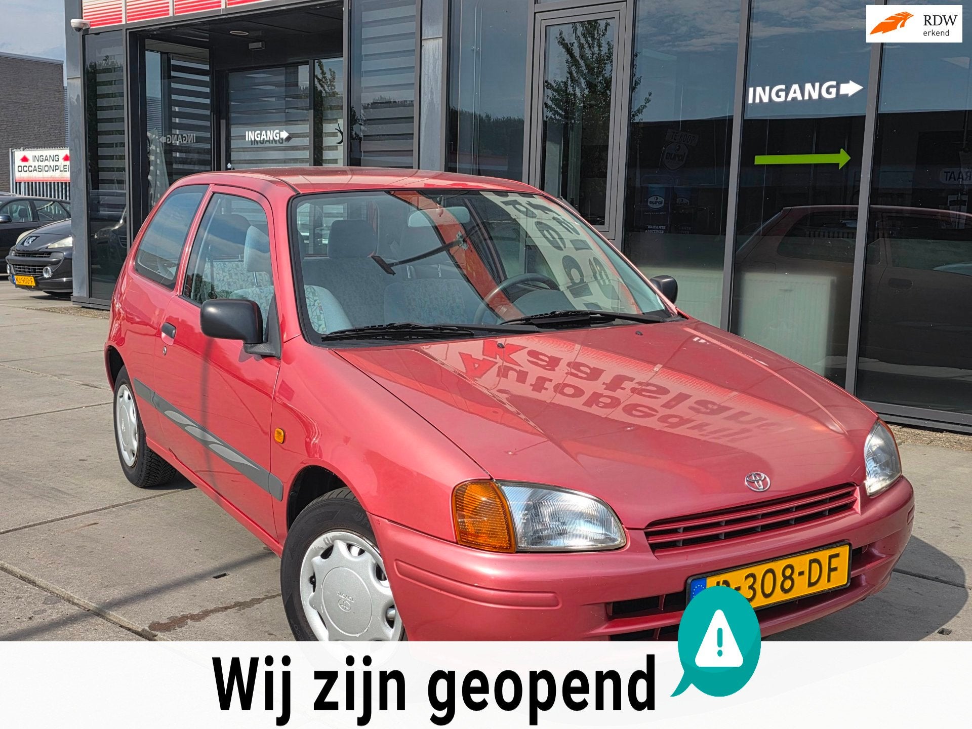 Toyota Starlet 1.3-16V - AUTOMAAT - Electr Ramen - APK 09-20, Stof, Gebruikt, Zwart, 4 cilinders