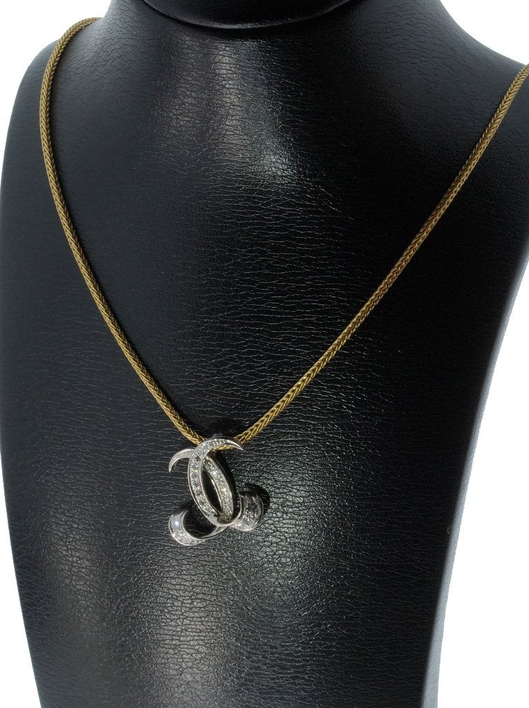 23 diamanten luxe 14k gouden design ketting hanger briljant, Voordeelsieraden, Verzenden, Zo goed als nieuw, Met edelsteen