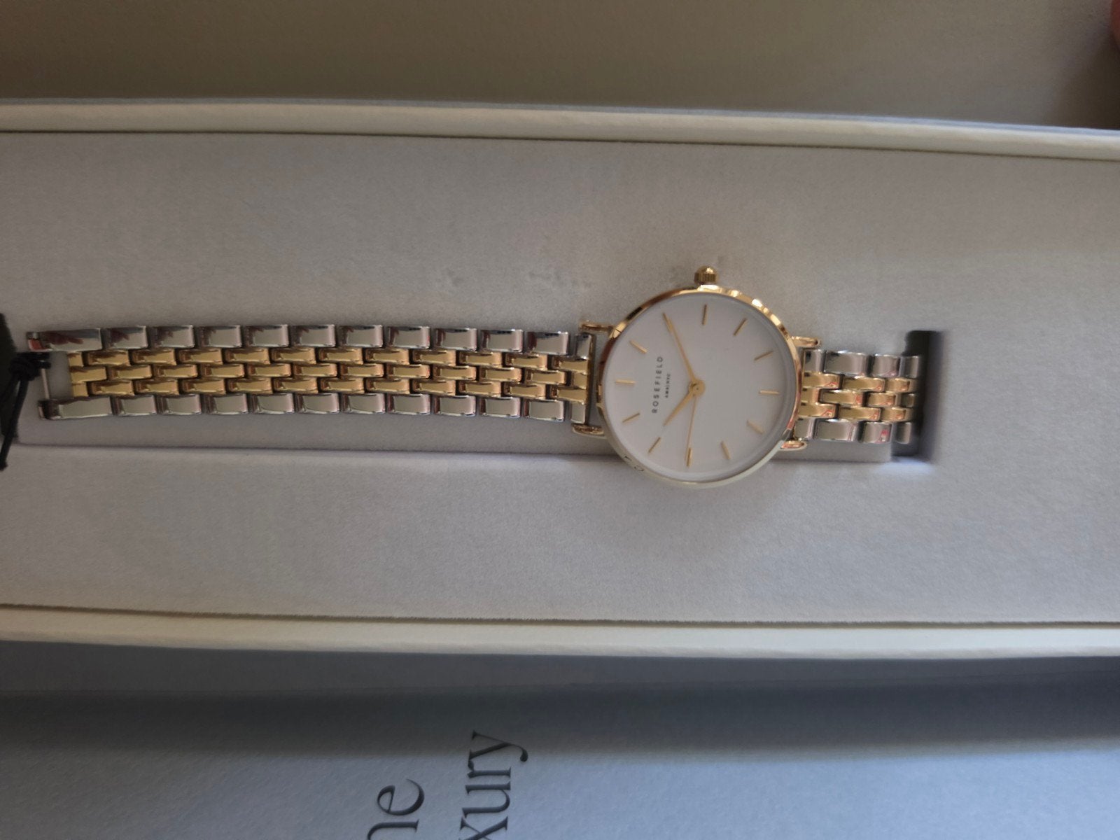 Rosefield horloge goud/zilverkleurig - Nieuw in doos, Overige merken, Staal, Staal, Polshorloge