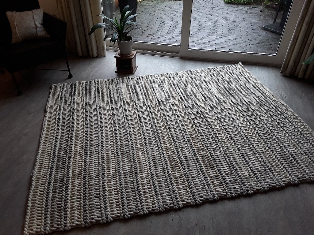 Brinker design wollen vloerkleed Nantoux, kleur beige grijs, Huis en Inrichting, Ophalen, Design handgeknoopt, Grijs, 150 tot 200 cm