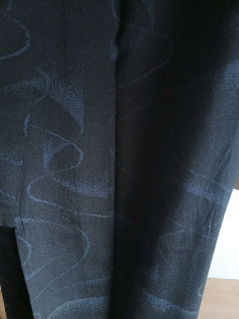 Traditionele Japanse Kimono hitoe black blue, Ophalen of Verzenden