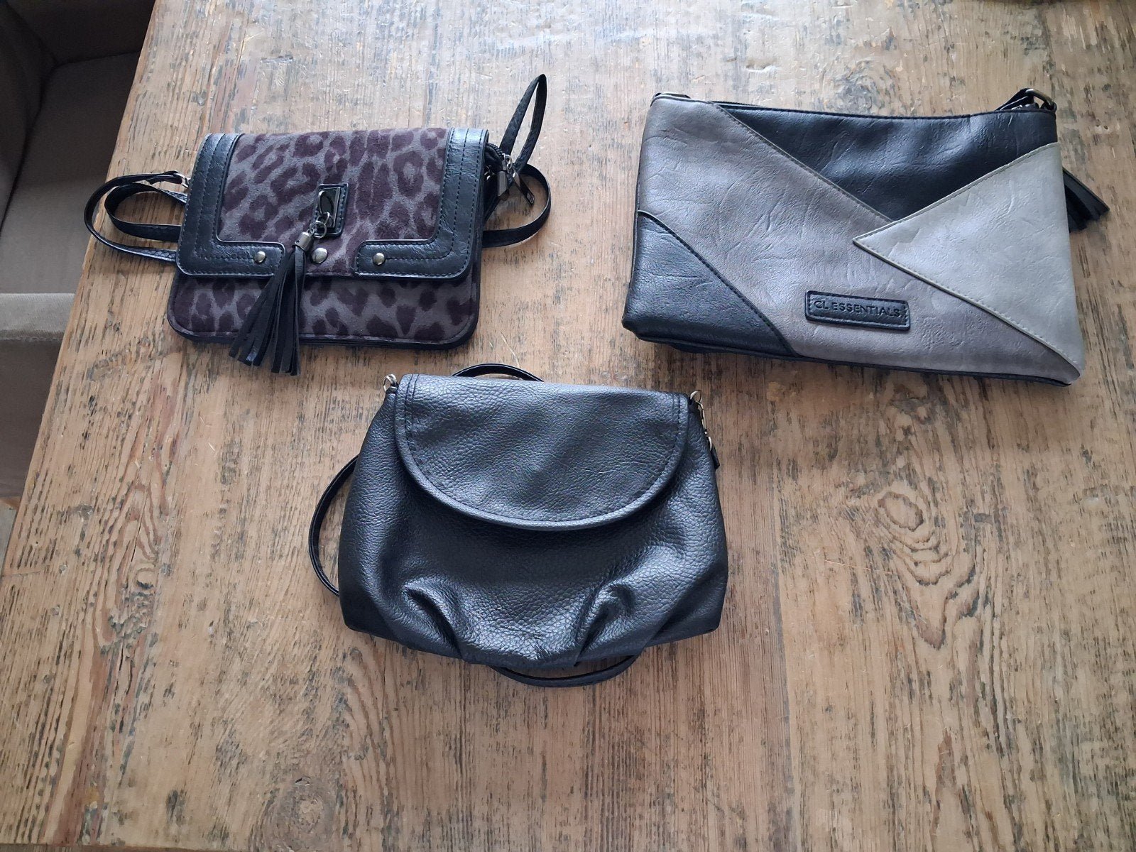 3 leuke tasjes, Ophalen of Verzenden, Gebruikt, Zwart, Avondtasje