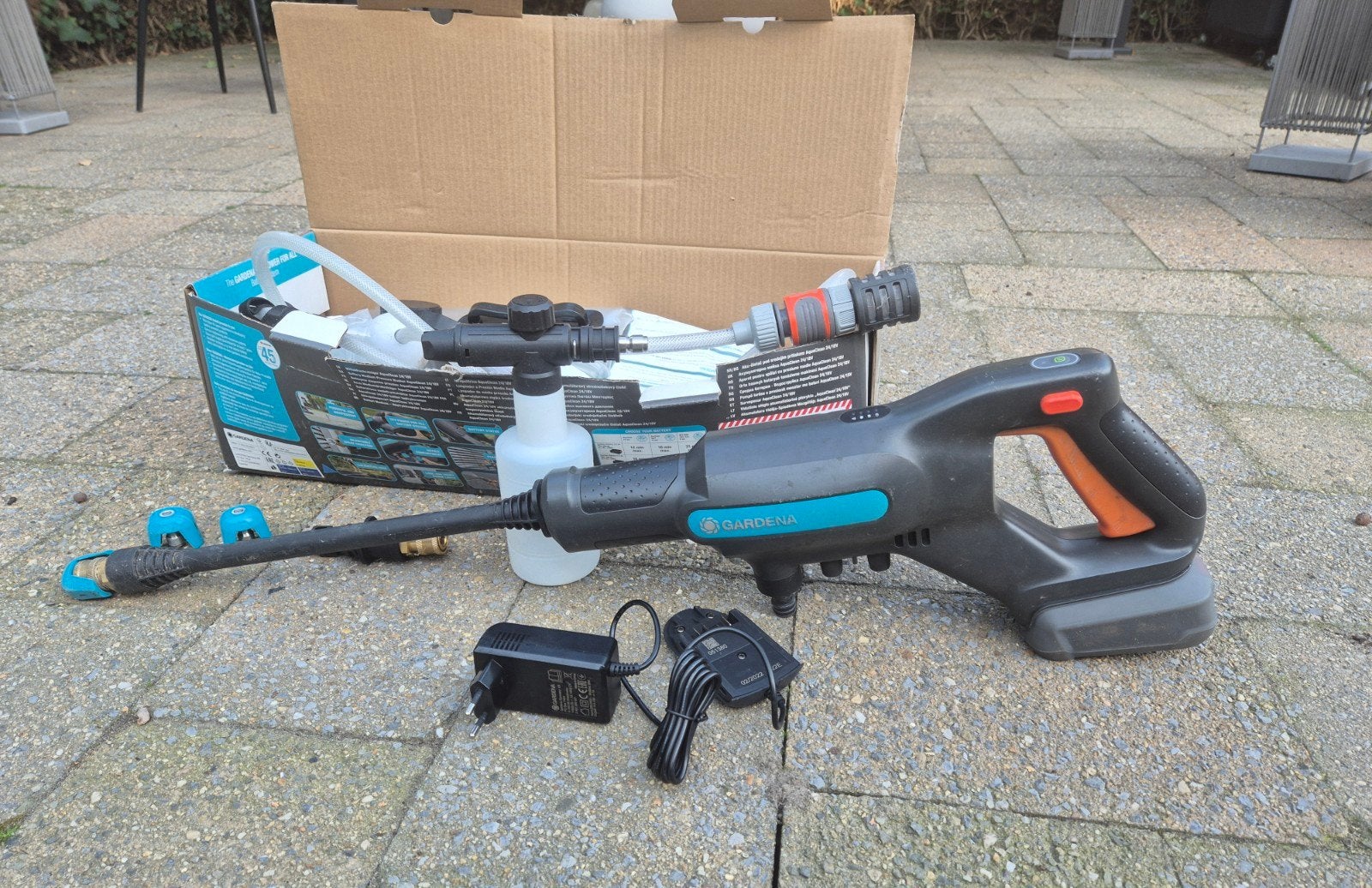 Gardena aqua clean 24/18V. P4A accu ( complete set), Ophalen, Zo goed als nieuw