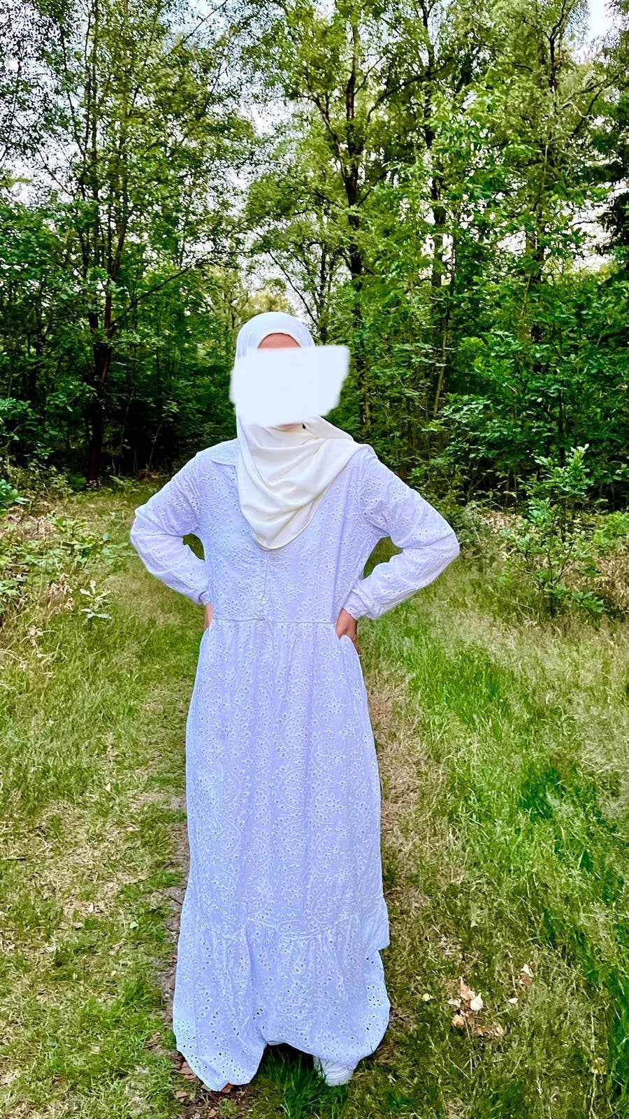 Witte nieuwe lange jurk, Ophalen of Verzenden, Nieuw, Wit, Onder de knie