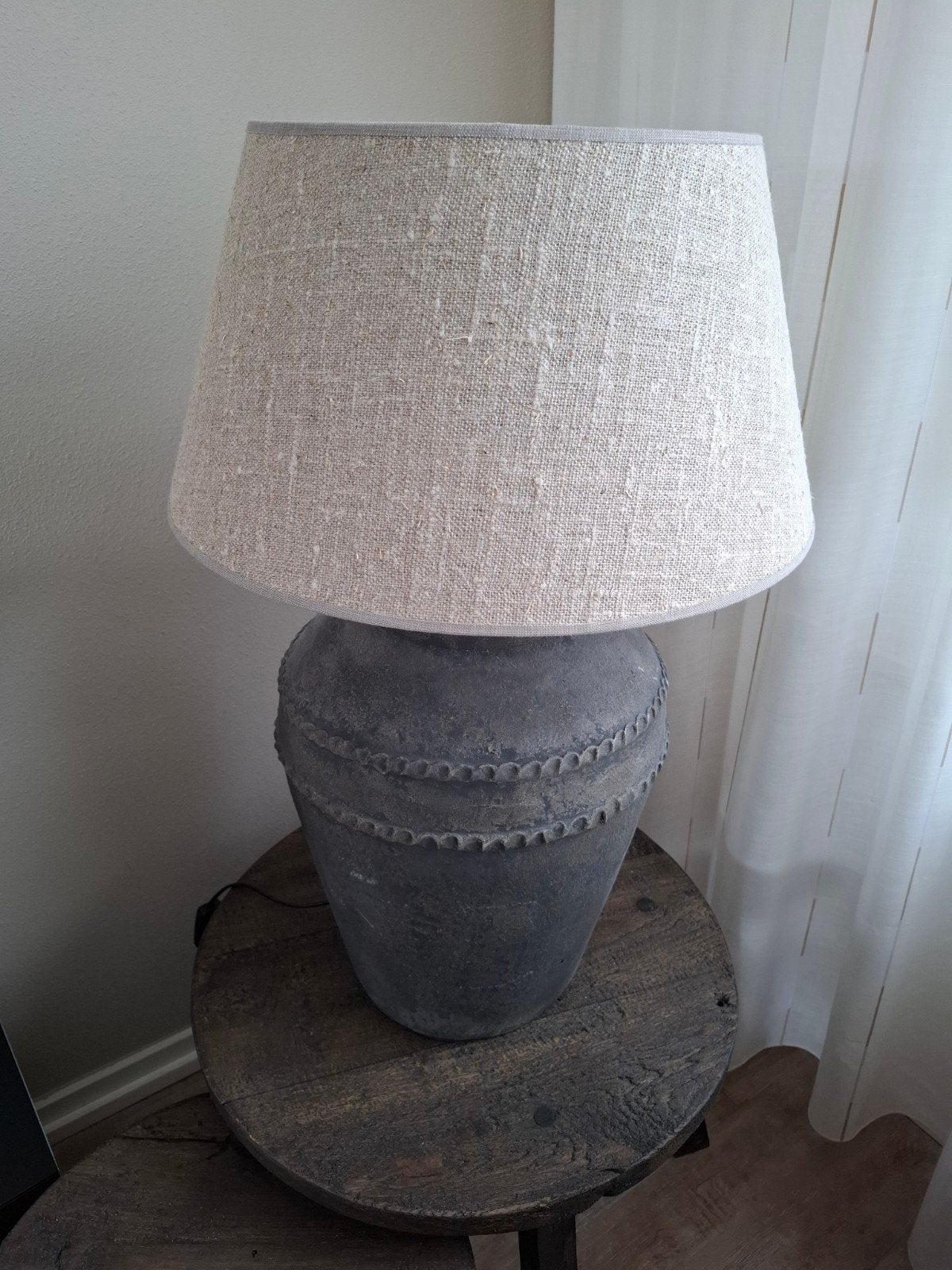 Kruiklamp Brynx met kap sober, Huis en Inrichting, Lampen | Lampenkappen, Ophalen, Zo goed als nieuw, Rond, 50 cm of meer