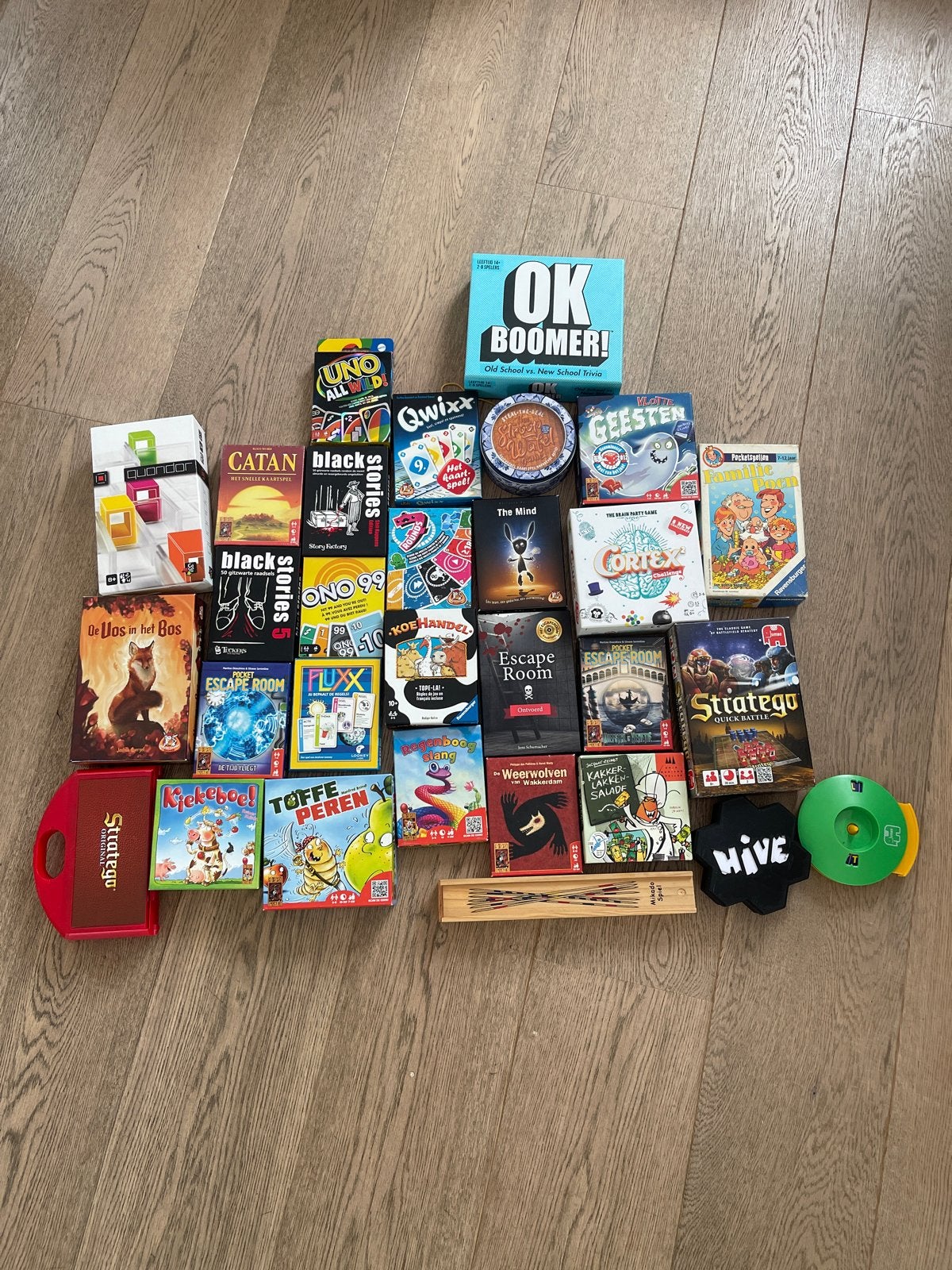 Grote collectie bordspellen en kaartspellen, Een of twee spelers, Ophalen of Verzenden, Gebruikt