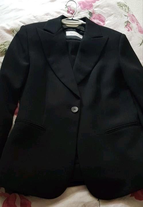 Damespak zwart 2 delig mt M38 Nieuw, Kleding | Dames, Maat 38/40 (M), Kostuum of Pak, Zwart, Nieuw