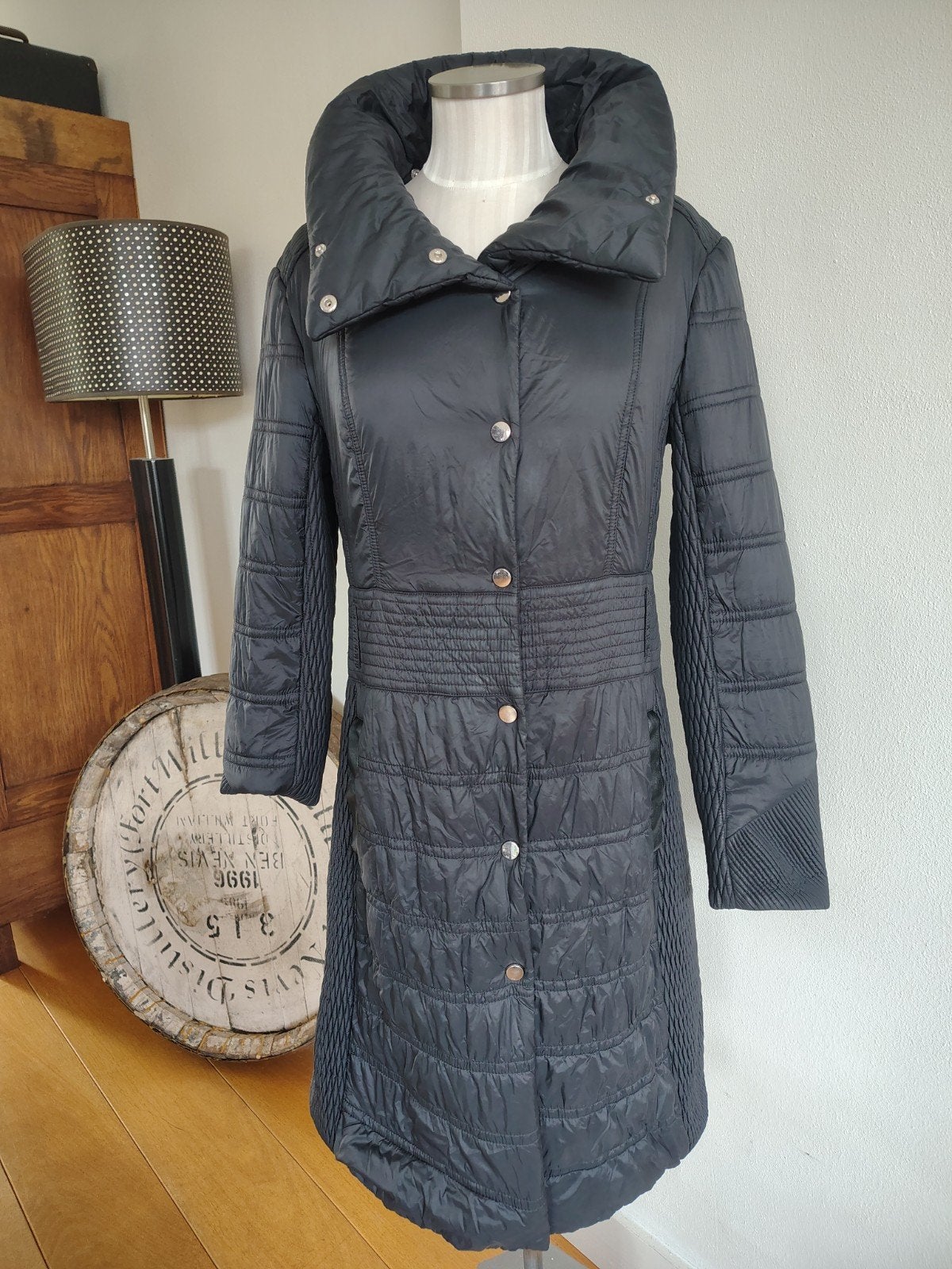 Karen Millen winter jas Zwart - Maat 40 Zie Afmetingen, Maat 38/40 (M), Karen Millen, Zwart, Ophalen of Verzenden