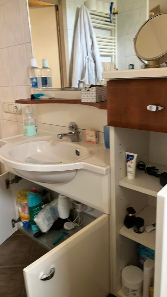 Wastafelmeubel met toenehoren, Huis en Inrichting, Badkamer | Badkamermeubels, Ophalen, 50 tot 100 cm, Zo goed als nieuw, Minder dan 100 cm