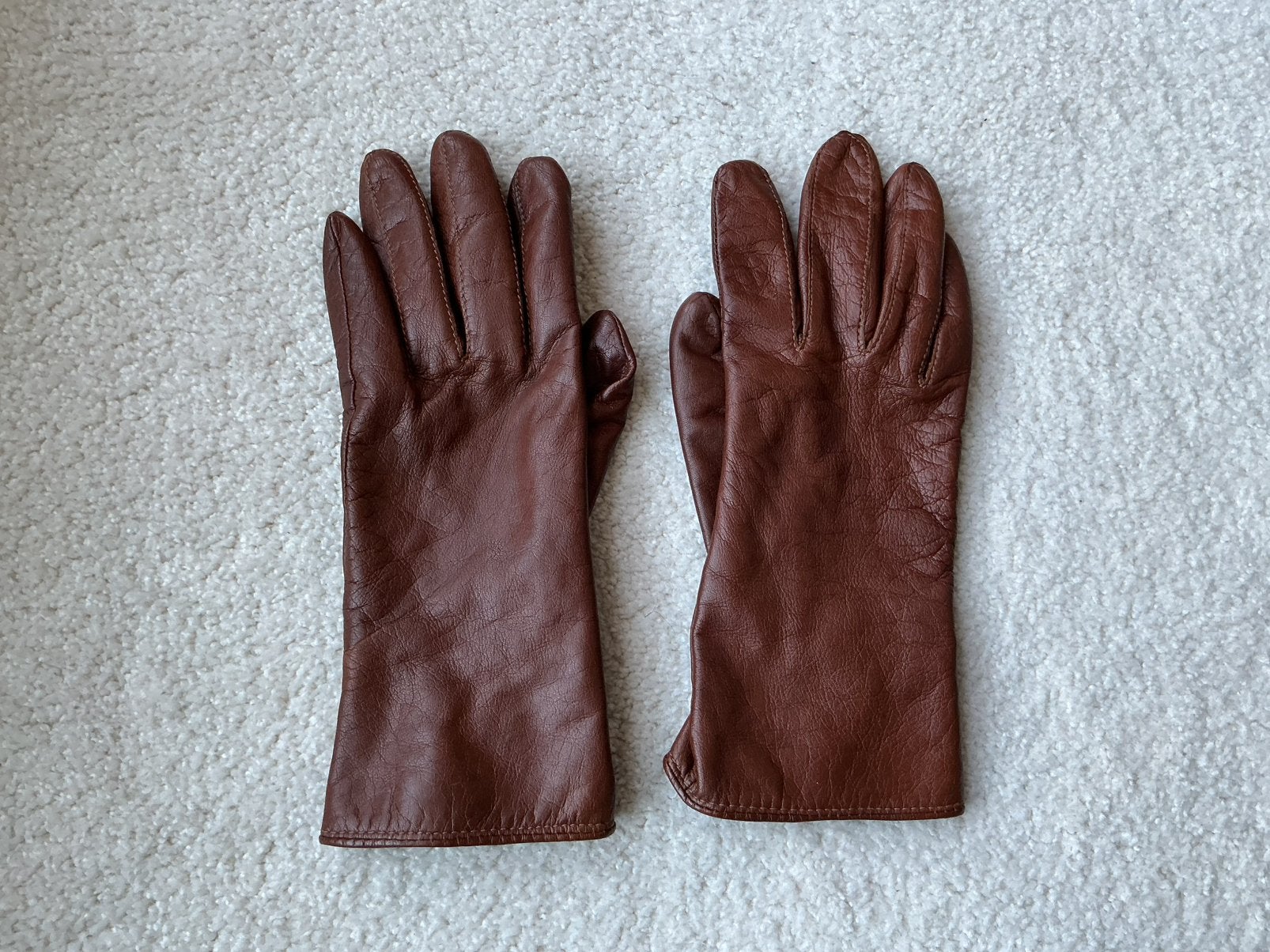 Zo goed als nieuwe bruine leren handschoenen Laimböck S, Ophalen of Verzenden, Zo goed als nieuw, Maat 36 (S), Handschoenen