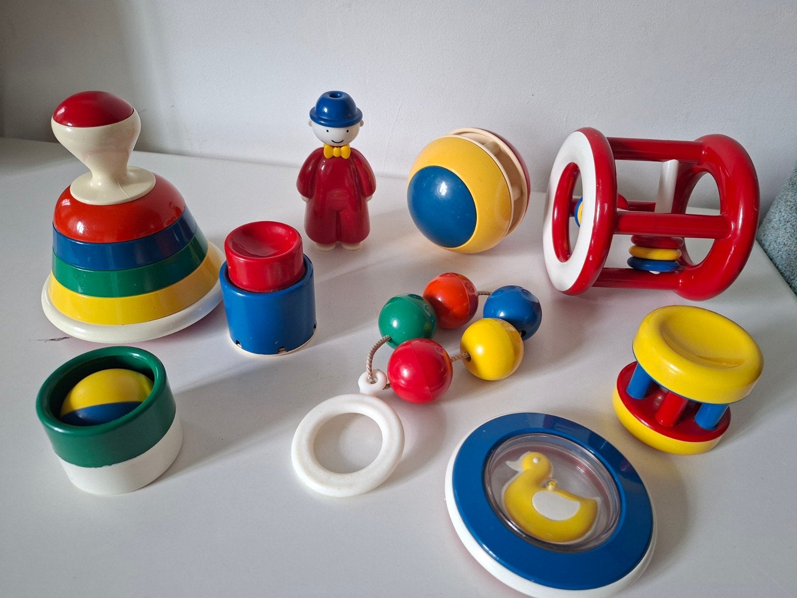 Ambi Toys baby speelgoed set vintage, Ophalen of Verzenden, Gebruikt, Rammelaar, Met geluid