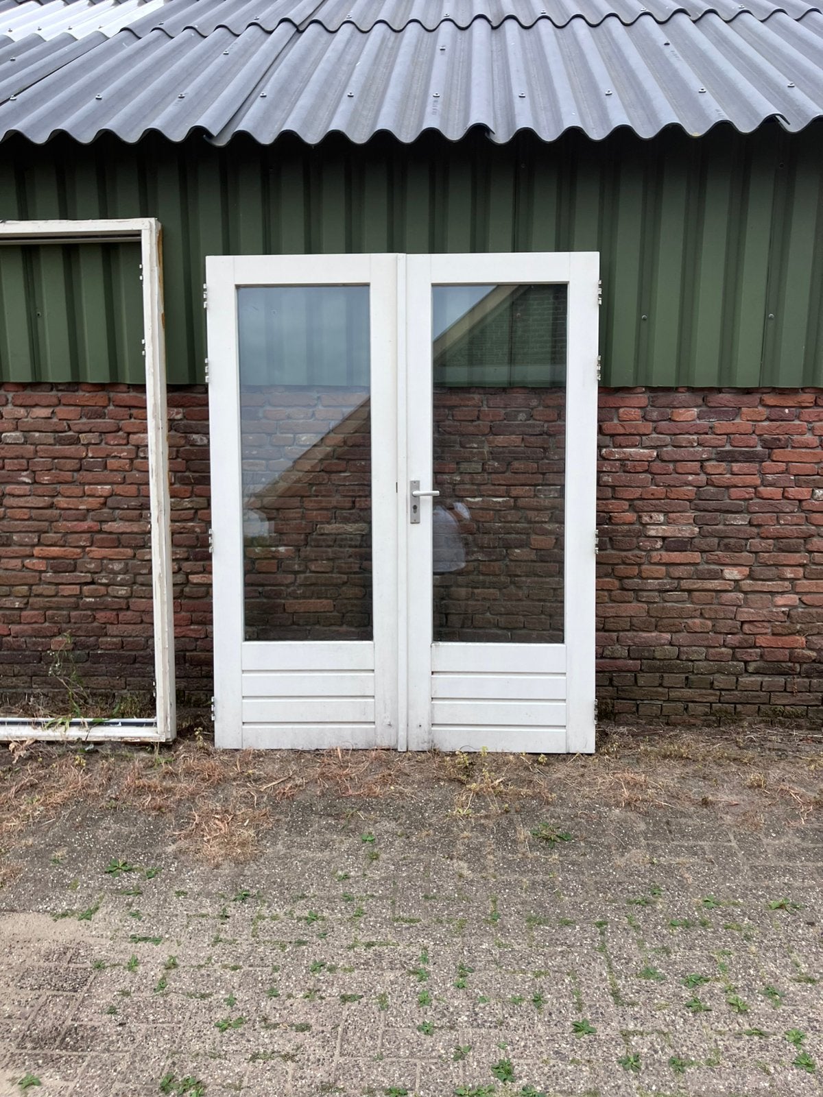 Set dubbele deuren, Ophalen, Gebruikt, Deurkozijn, 150 tot 225 cm