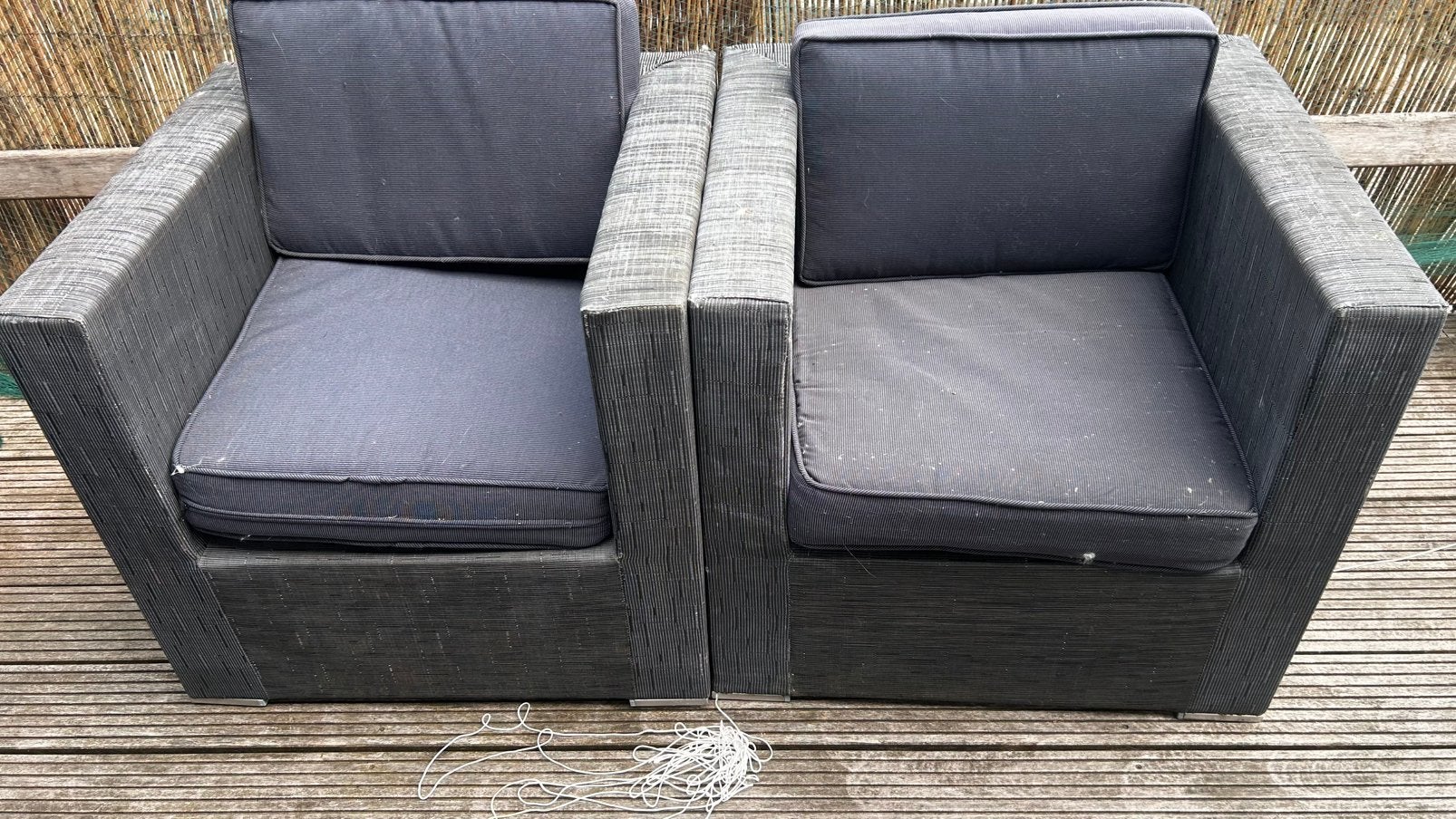 Loungeset (lees beschrijving), Ophalen, 5 zitplaatsen, Kunststof, Gebruikt