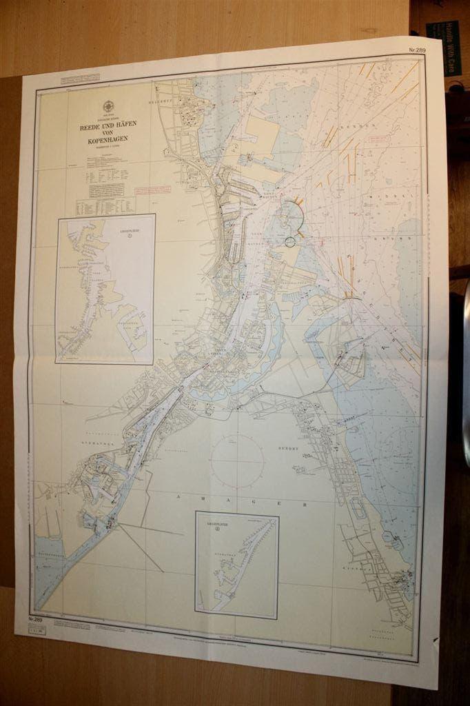 Oude zeekaart / nautische kaart - Haven v Kopenhagen, Ophalen of Verzenden, 1800 tot 2000, Nederland, Landkaart