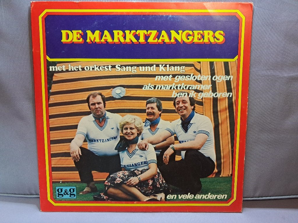 lp. De Marktzangers - Met Gesloten Ogen. ex+, LP, Gebruikt, Overige genres, Ophalen of Verzenden