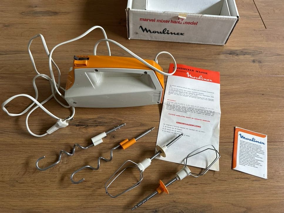 Vintage Moulinex Handmixer Major met originele doos, Ophalen of Verzenden, Gebruikt