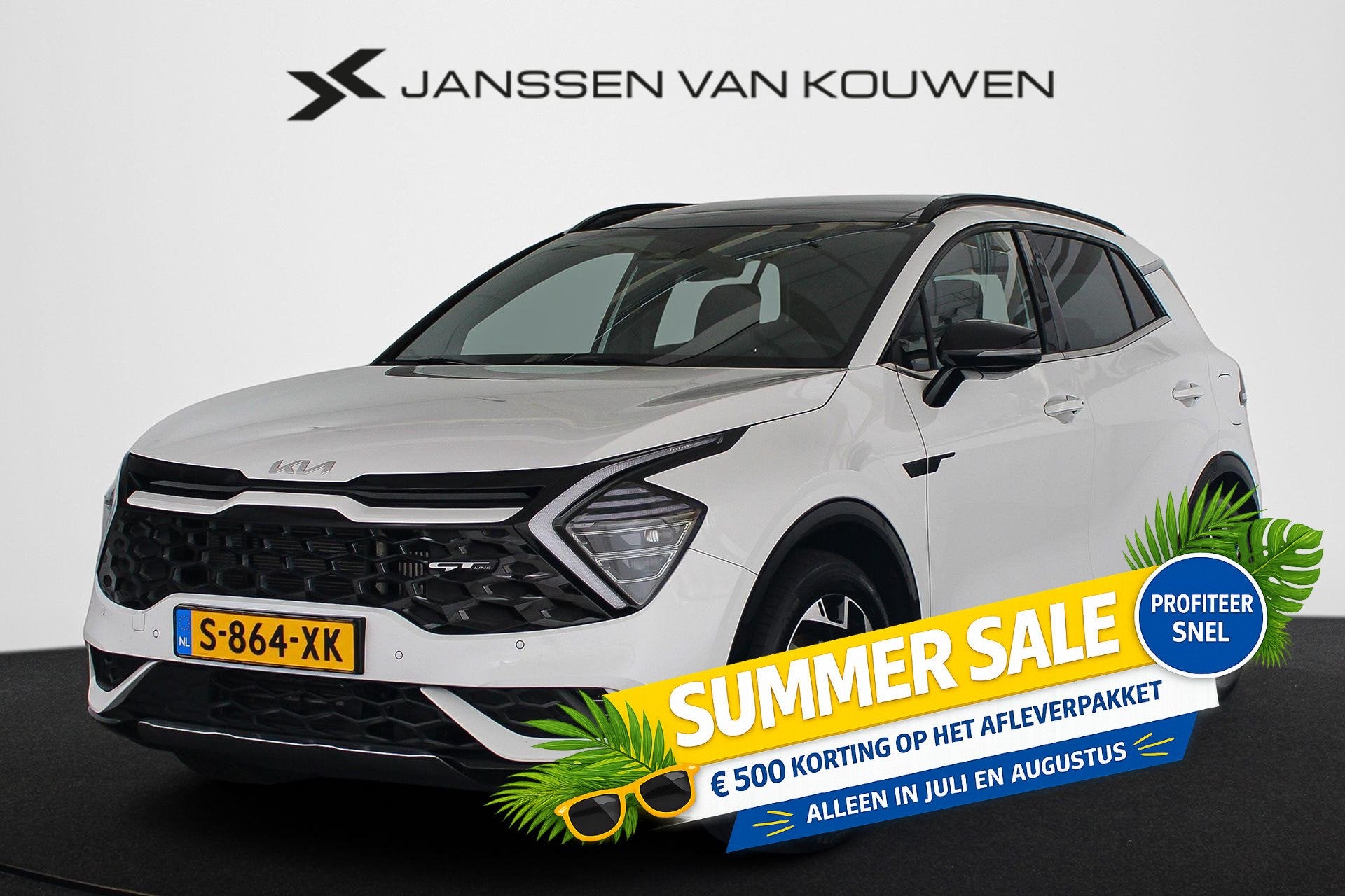 Kia Sportage 1.6 T-GDi Plug-in Hybrid AWD GT-Line Panoramada, Automaat, 1350 kg, 14 kWh, Gebruikt