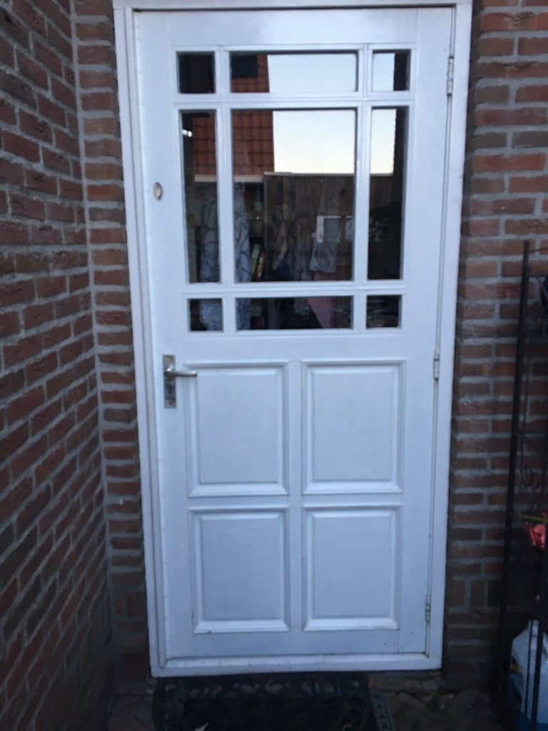 Achterdeur authentiek 212,2 x 92,3 x 4 cm, Doe-het-zelf en Verbouw, Ophalen, Gebruikt, 80 tot 100 cm, Buitendeur