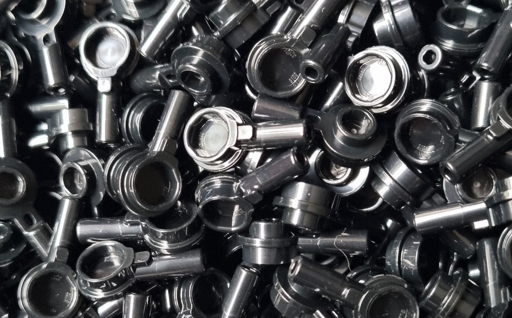 Lego 1x1 round plate with stud hollow bar, Black (per 100), Ophalen of Verzenden, Nieuw, Losse stenen, Lego