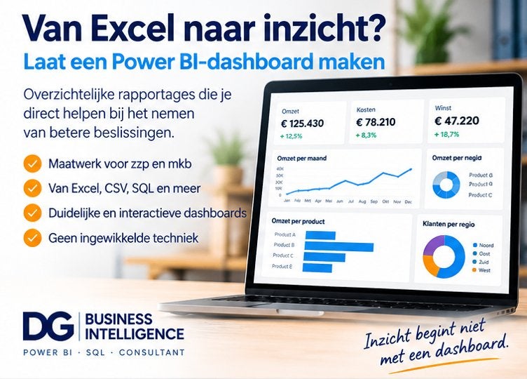 Van Excel naar inzicht? Laat een Power BI-dashboard maken, Ook voor bedrijven