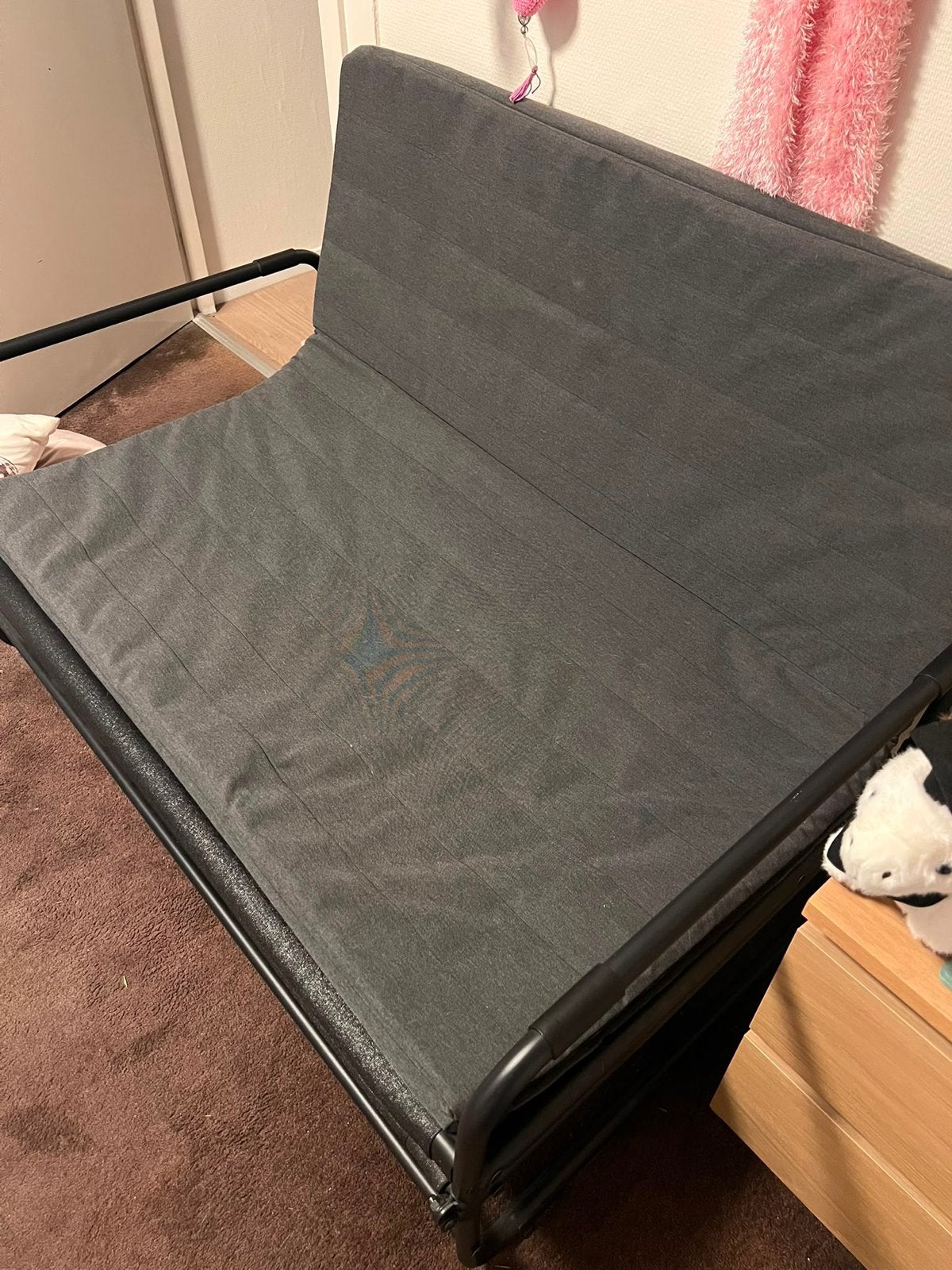 IKEA Hammarn slaapbank - Donkergrijs, Ophalen, Gebruikt, Tweepersoons, 120 cm