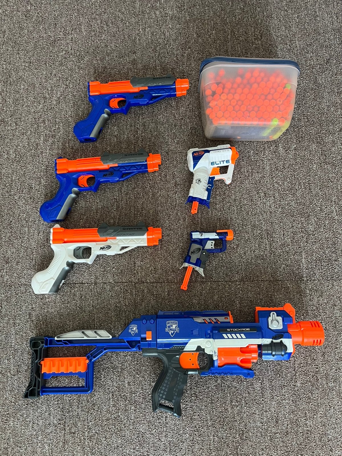 Geweldige set Nerf geweren te koop(+automatisch geweer)., Ophalen of Verzenden, Jongen