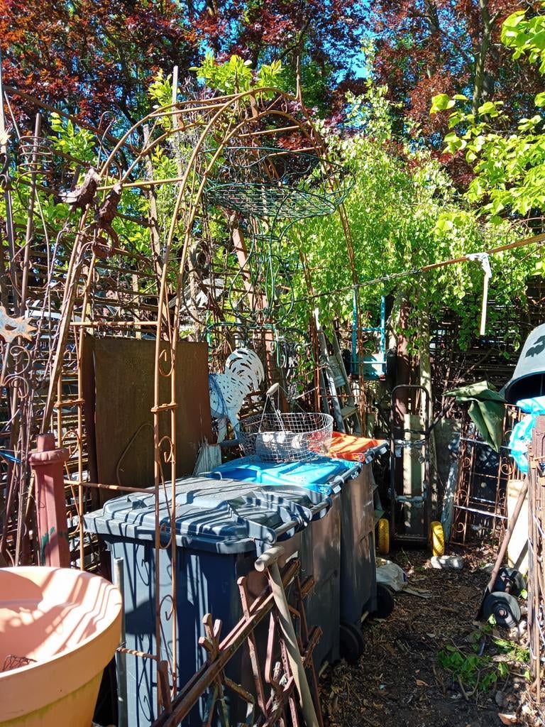 Zeer grote rozenboog tuinpoort ereboog Massief zwaar ijzer