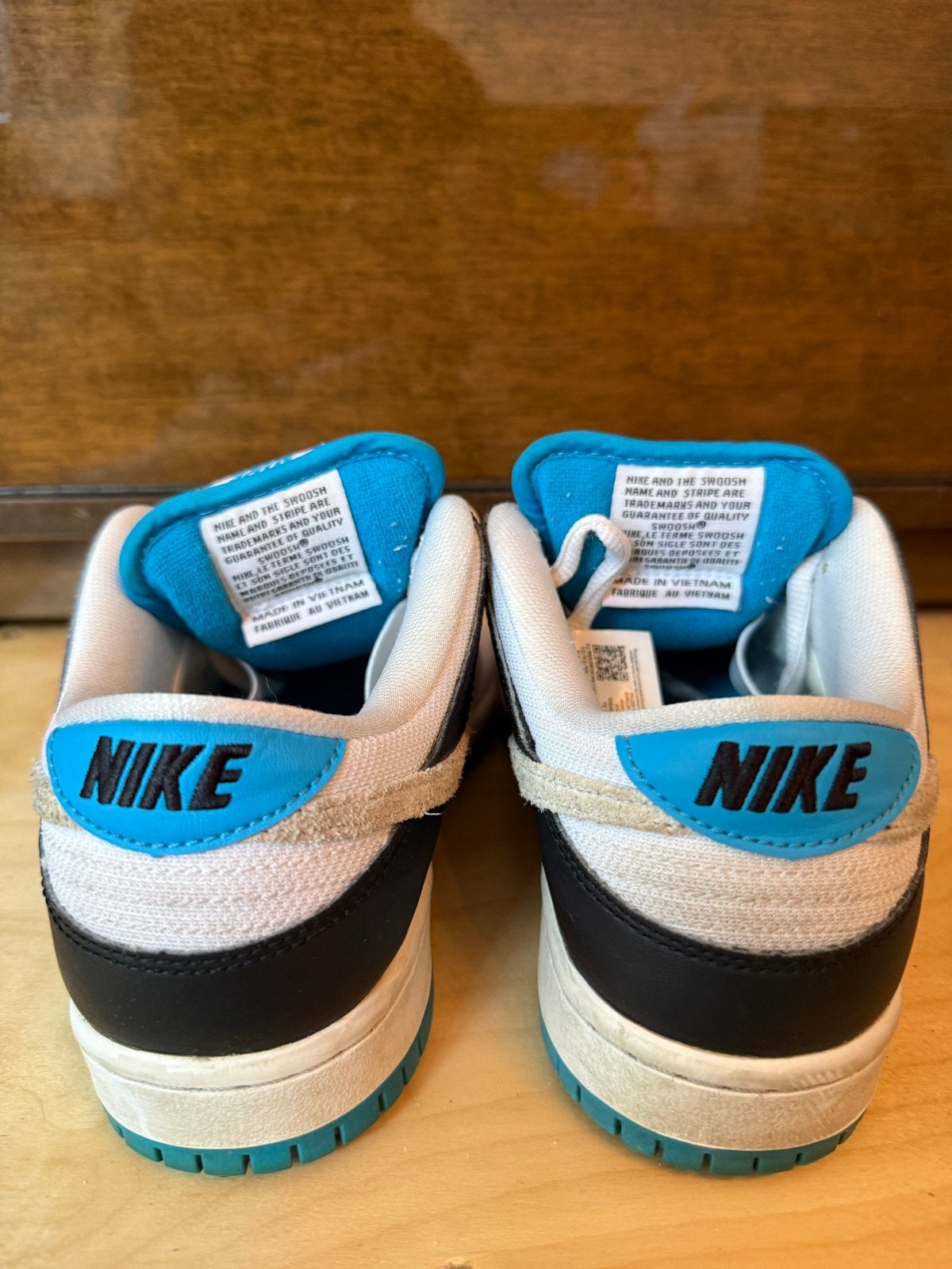 Originele Nike SB Dunk Low Pro - Maat 38 (US 5.5), Ophalen of Verzenden, Gedragen, Wit, Sneakers of Gympen