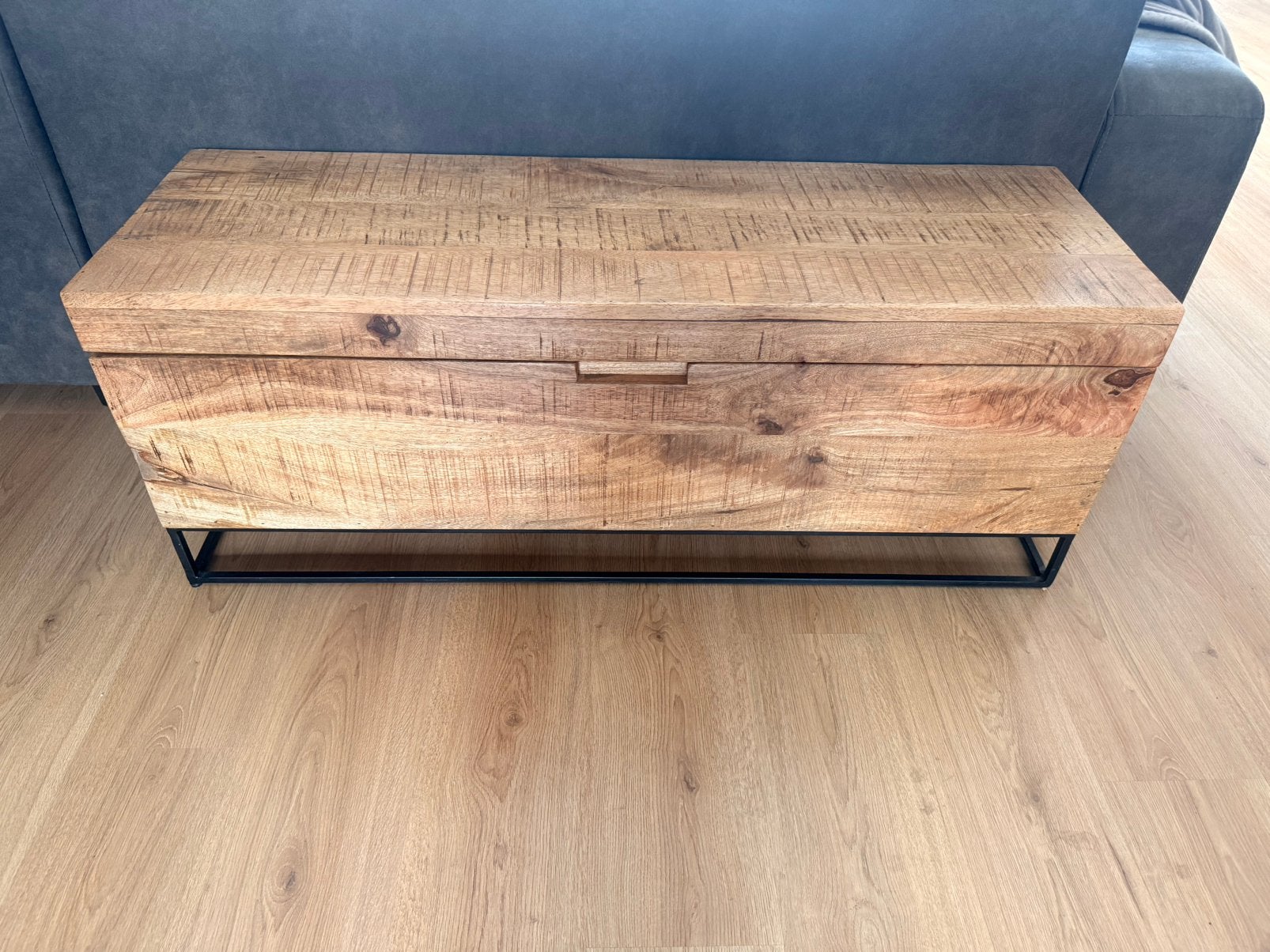 Mango houten dekenkist, Ophalen, Zo goed als nieuw, Minder dan 50 cm