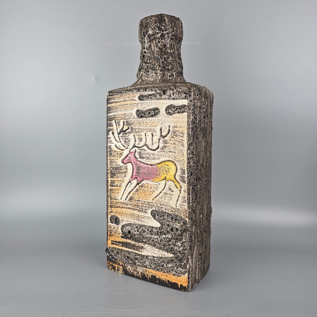Vintage West-Duitse Fat Lava vaas Scheurich 281-49 Montignac, Antiek en Kunst, Antiek | Vazen, Ophalen of Verzenden