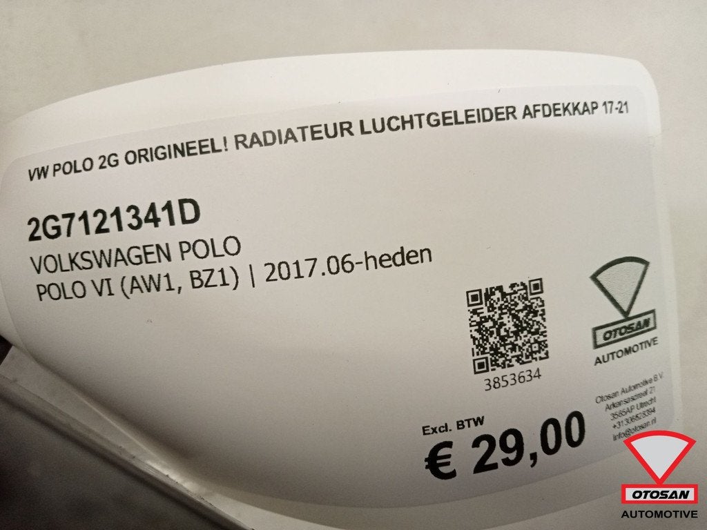 VW Polo 2G Origineel! Radiateur Luchtgeleider Afdekkap 17-21, Gebruikt, Volkswagen, Volkswagen AG, Berliner Ring 2
38440  Wolfsburg, DE